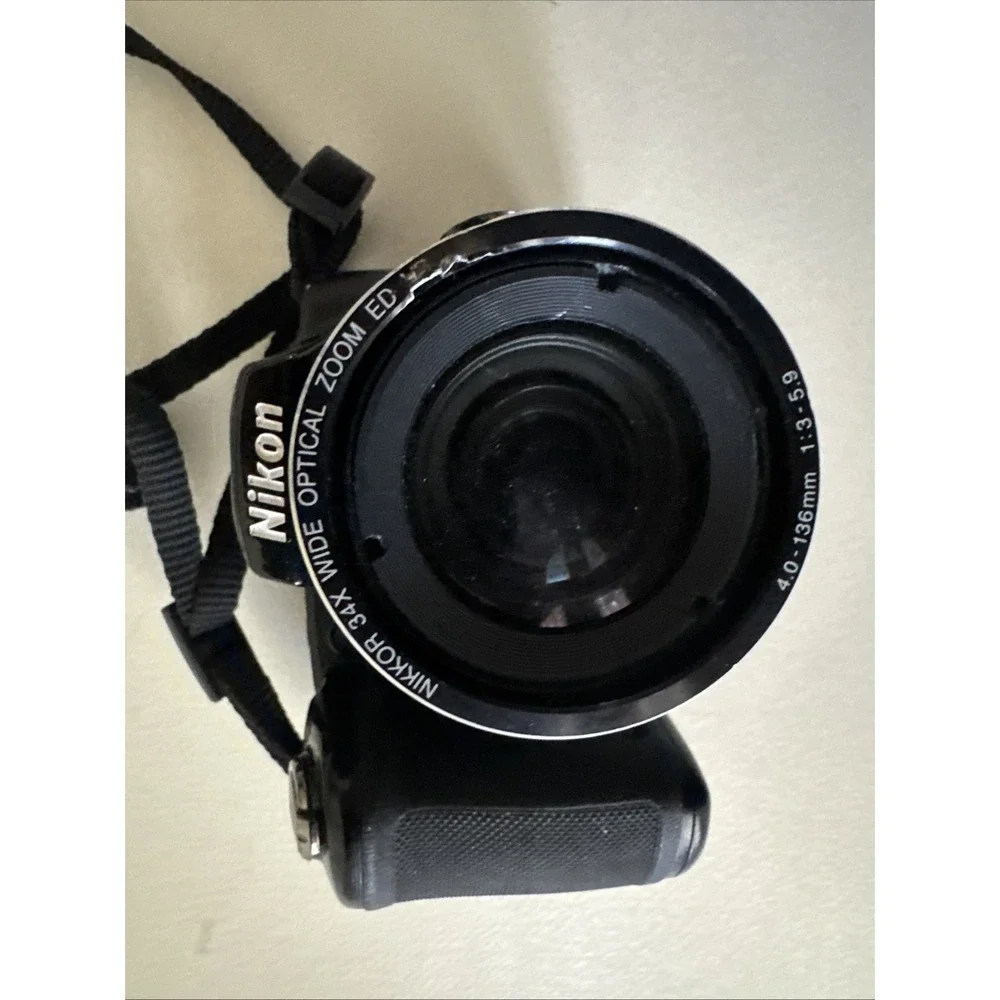 Nikon COOLPIX L830 Black 16.0MP Nikkor 34x Wide Optical Zoom ED VR Camera Works!